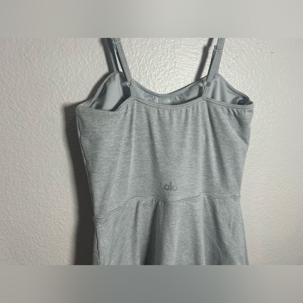 Alo Yoga Courtside Tennis Dress Heather Gray Alosoft Fit Flare Small S - Picture 10 of 10